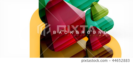Glass triangles modern geometric composition, abstract background 44652883
