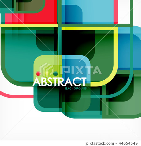 Colorful round squares modern geometric background 44654549