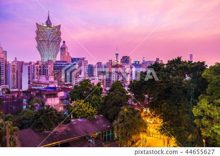 Beautiful architecture building cityscape of macau city Beautiful architecture building cityscape of macau city 44655627