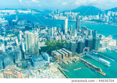 Beautiful architecture building exterior cityscape of hong kong city skyline Beautiful architecture building exterior cityscape of hong kong city skyline 44656704
