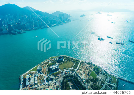 Beautiful architecture building exterior cityscape of hong kong city skyline 44656705