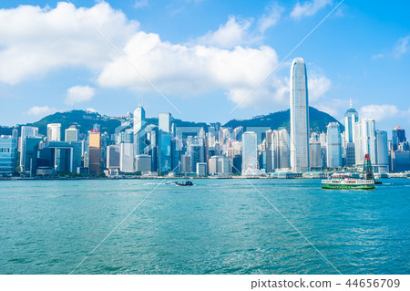 Beautiful architecture building exterior cityscape of hong kong city skyline 44656709