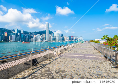 Beautiful architecture building exterior cityscape of hong kong city skyline Beautiful architecture building exterior cityscape of hong kong city skyline 44656920