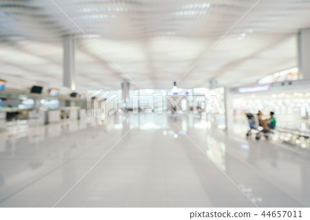 Abstract blur and defocused airport terminal interior 44657011