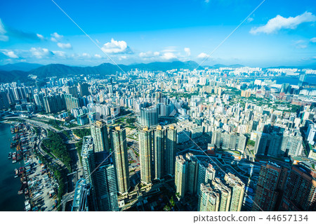 Beautiful architecture building exterior cityscape of hong kong city skyline 44657134