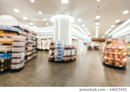 Abstract blur and defocused supermarket in department store for shopping Abstract blur and defocused supermarket in department store for shopping 44657405
