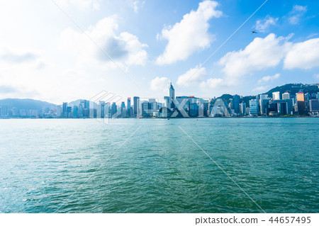 Beautiful architecture building exterior cityscape of hong kong city skyline 44657495