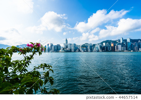 Beautiful architecture building exterior cityscape of hong kong city skyline 44657514