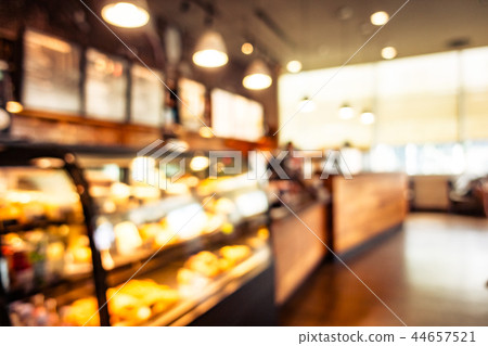 Abstract blur and defocused coffee shop and restaurant interior Abstract blur and defocused coffee shop and restaurant interior 44657521