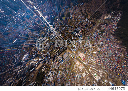 Aerial photography of a modern city 44657975