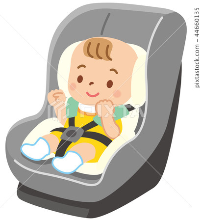 Baby on a child seat - Stock Illustration [44660135] - PIXTA