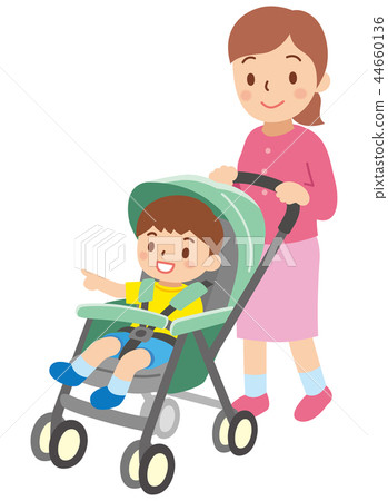 孩子在嬰兒車上 44660136