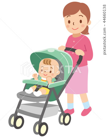 Baby on a stroller 44660138