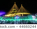 Snow hanging above the illumination 44660244