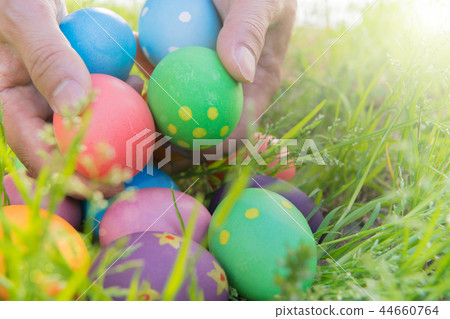 Easter egg colorful Easter sunday hunt holiday Easter egg colorful Easter sunday hunt holiday 44660764