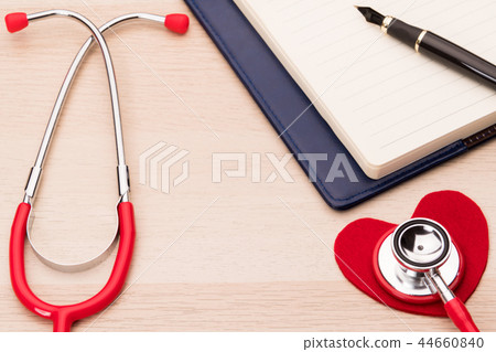 stethoscope and red heart, healthcare and medicine 44660840