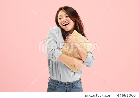 Businesswoman hugging laptop. Love to computer concept. Businesswoman hugging laptop. Love to computer concept. 44661066