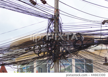 messy tangle electricity wire messy tangle electricity wire 44663300