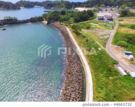 Coastline ~ aerial view on drone (Matsushima Bay / Miyagi Prefecture Higashi Matsushima City Miyato Utsukushiyama) 44663720