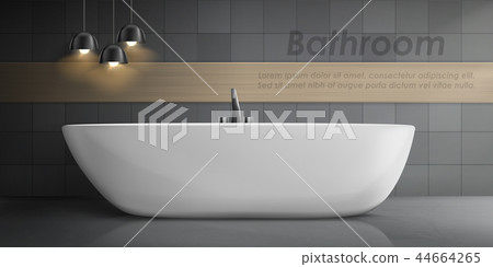 Vector mockup of modern bathroom interior Vector mockup of modern bathroom interior 44664265