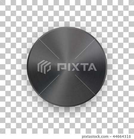 Black Metal Circle Badge 44664318