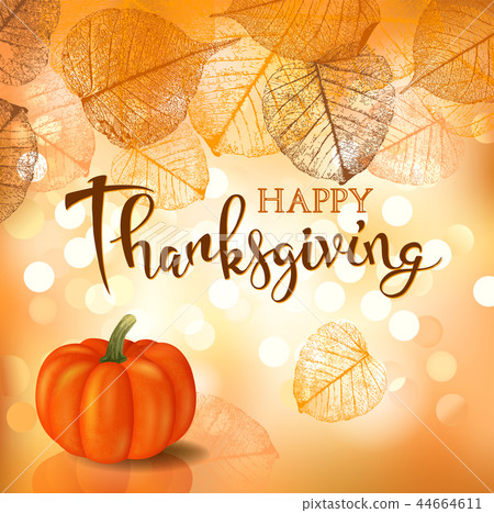 Festive background with pumpkin 44664611