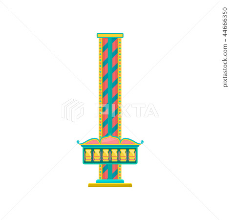 Free fall tower, amusement park element vector Illustration on a white background Free fall tower, amusement park element vector Illustration on a white background 44666350