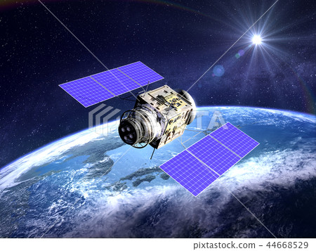 衛星地球GPS通信網絡太陽 衛星地球GPS通信網絡太陽 44668529