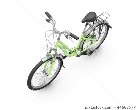 white and green bike