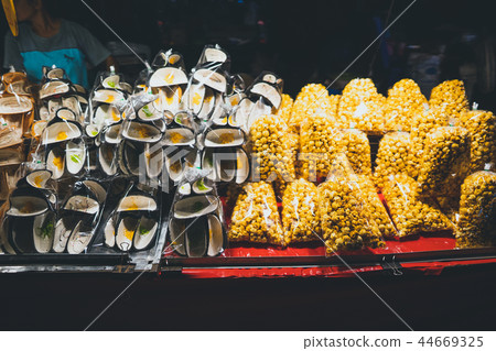 Street foods And toys In the carnival at pai 44669325