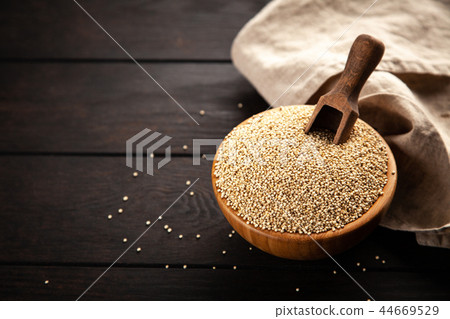 Raw quinoa seeds in a bowl Raw quinoa seeds in a bowl 44669529