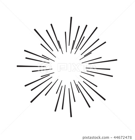 Vintage sunburst design element 44672478