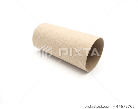 Tissue paper roll core. Empty roll on toilet paper 44672765