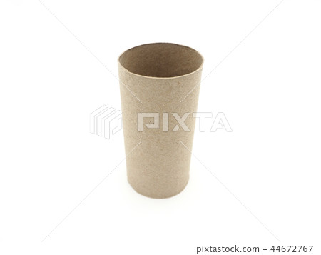 Tissue paper roll core. Empty roll on toilet paper 44672767