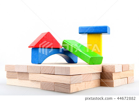 Children's wooden blocks for play Children's wooden blocks for play 44672882