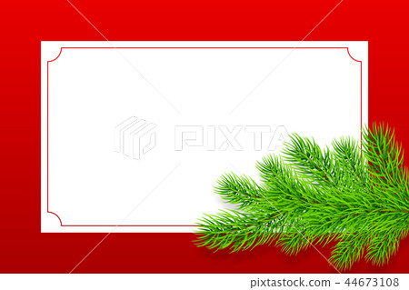 Holiday Christmas frame with fir tree branches - Stock Illustration ...