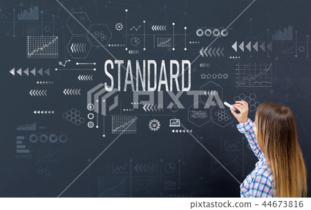 Standard with young woman Standard with young woman 44673816