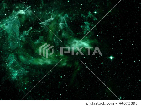 Star field in space and a nebulae. 3D rendering Star field in space and a nebulae. 3D rendering 44673895