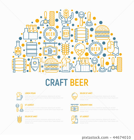 Craft beer concept in half circle Craft beer concept in half circle 44674010