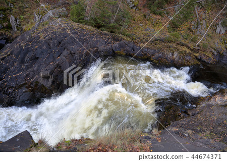 Waterfall Kivach, Karelia, Russia 44674371