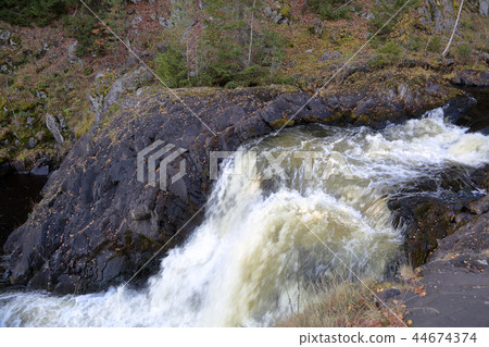 Waterfall Kivach, Karelia, Russia 44674374