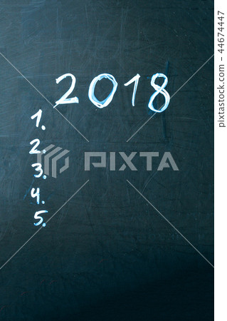 inscription 2018 do it list drawn with chalk inscription 2018 do it list drawn with chalk 44674447