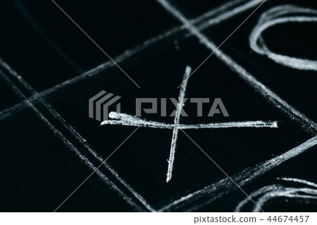 tic tac toe chalk on a school blackboard dark tic tac toe chalk on a school blackboard dark 44674457