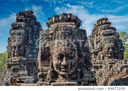 Faces of Bayon temple, Angkor, Cambodia 44675209