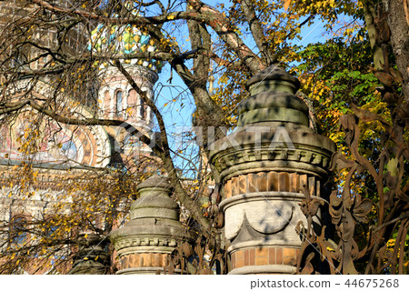 Fragment of fence of the Mikhailovsky garden. Fragment of fence of the Mikhailovsky garden. 44675268