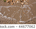 Sandy beach pattern closeup, seacoast background. 44677062