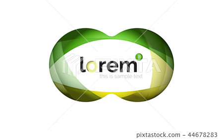 Abstract geometric logo design, overlapping shapes Abstract geometric logo design, overlapping shapes 44678283