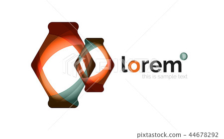 Abstract geometric logo design, overlapping shapes Abstract geometric logo design, overlapping shapes 44678292