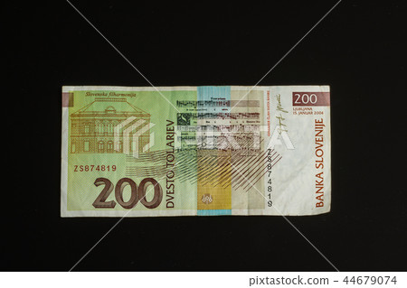 200 tolar bill of Slovenia, fallow picture 44679074