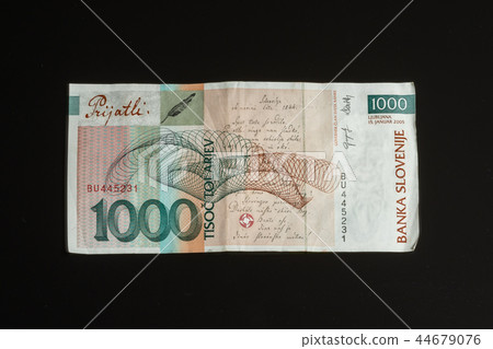 1000 tolar bill of Slovenia, fallow picture 44679076
